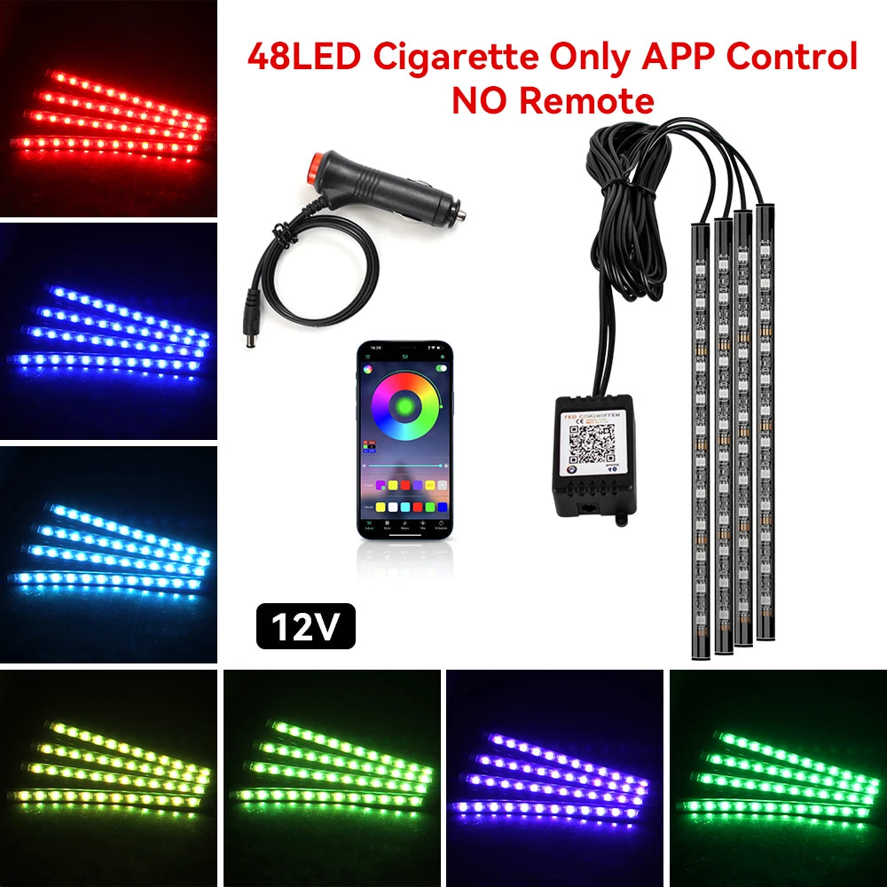 RGB Car Interior Ambient Light Kit
