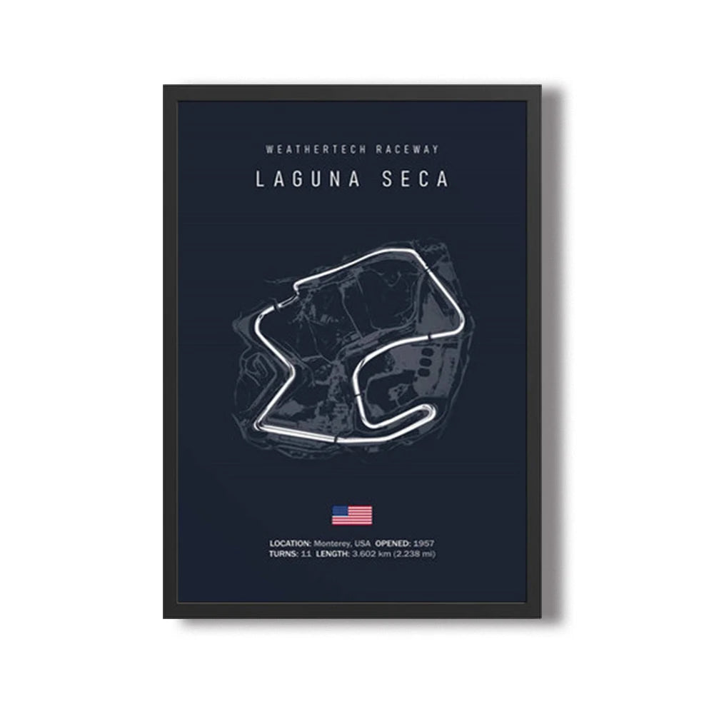 Grand Prix Circuit Map Wall Art Collection
