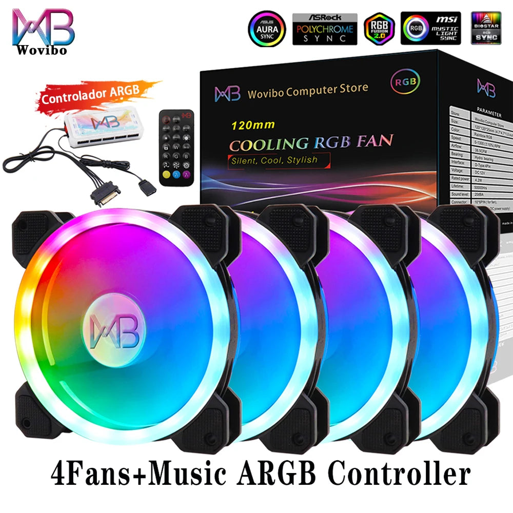 Wovibo 120mm ARGB PC Case Fan Kit