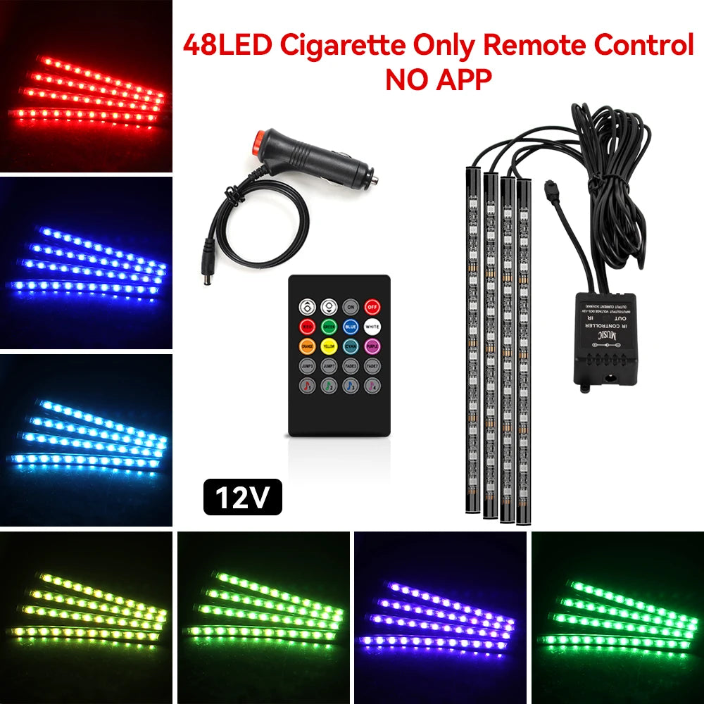 RGB Car Interior Ambient Light Kit