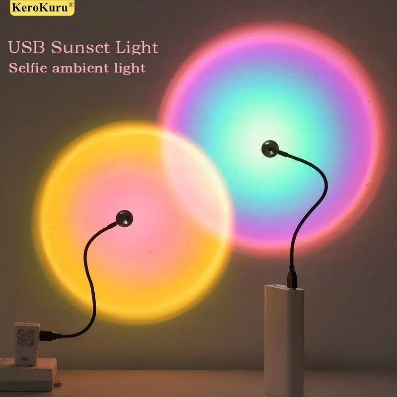 USB Sunset & Rainbow Projection Lamp