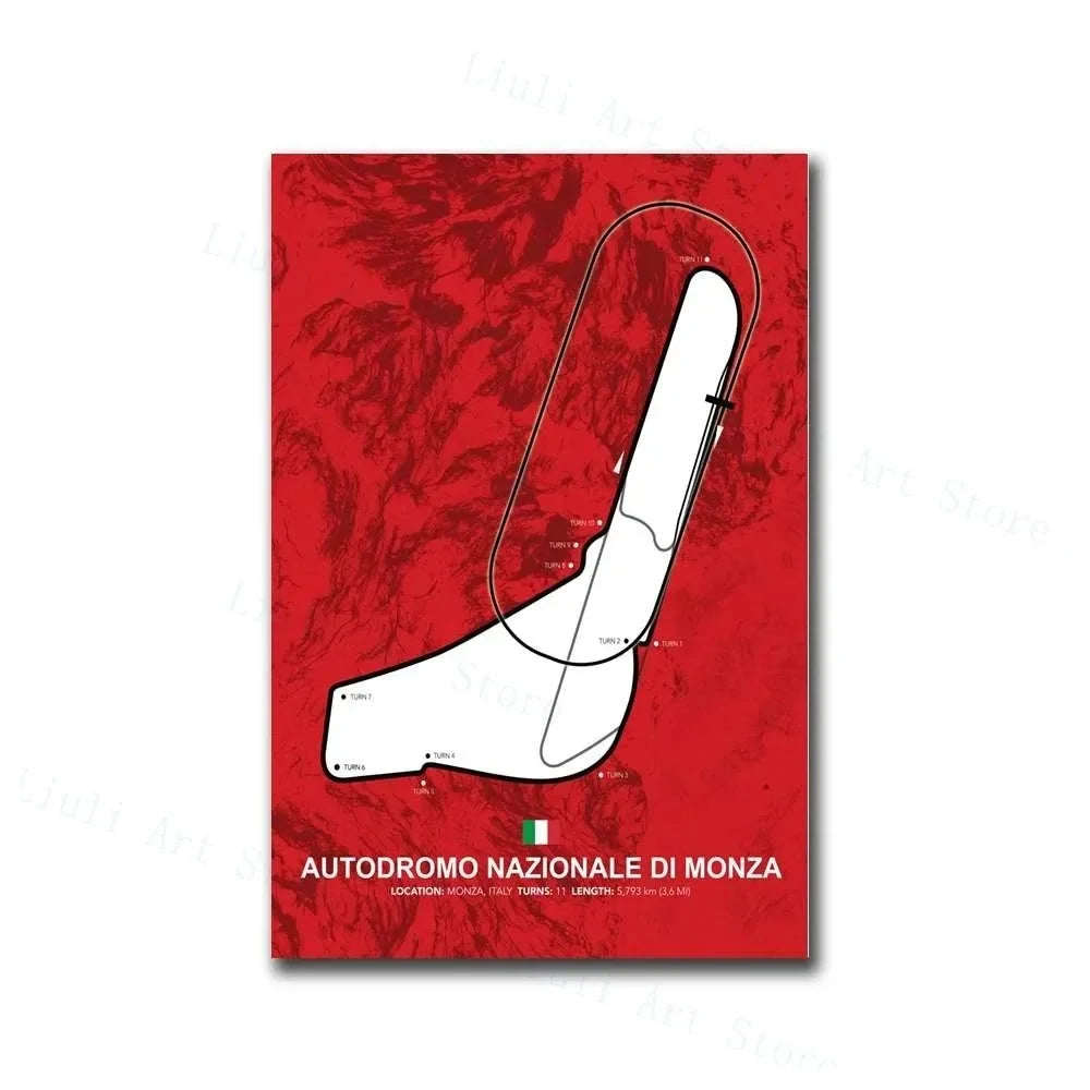 Grand Prix Circuit Canvas Poster Collection