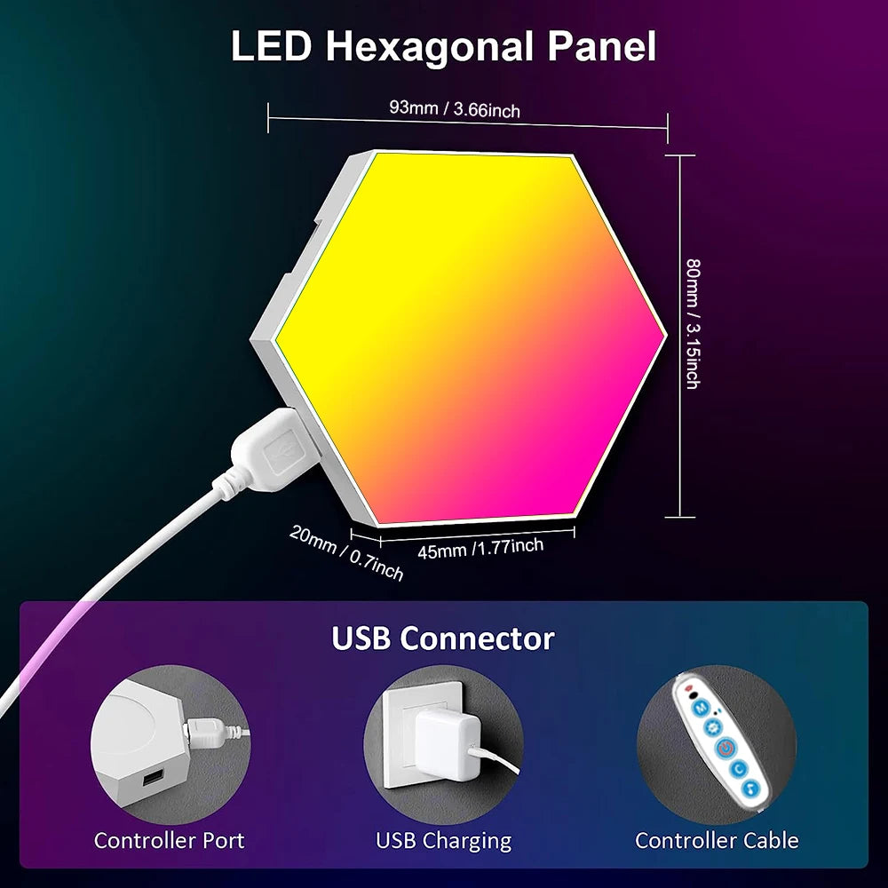 Smart RGB Hexagonal Wall Light Panels
