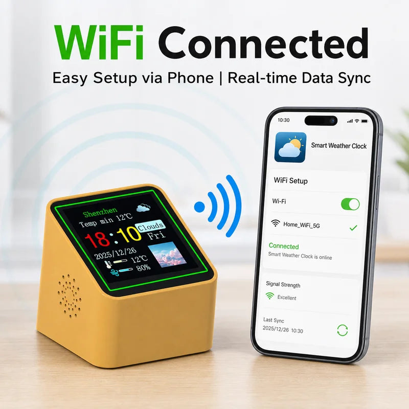 Smart Wi-Fi Desk Clock & Weather Station