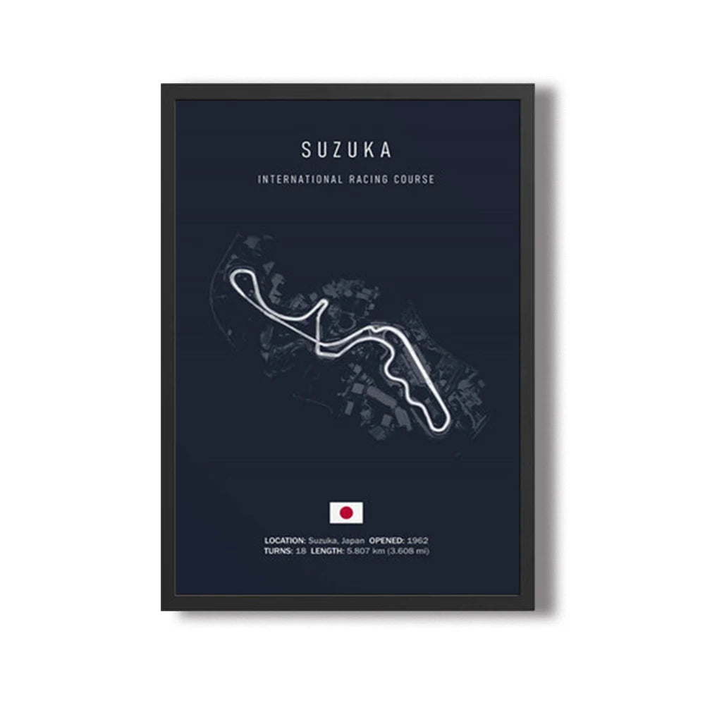 Grand Prix Circuit Map Wall Art Collection