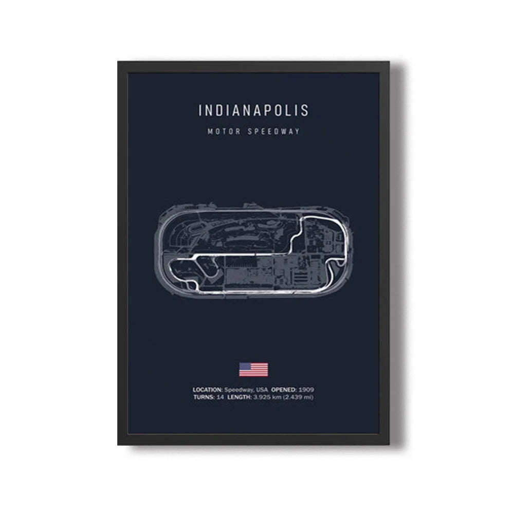 Grand Prix Circuit Map Wall Art Collection