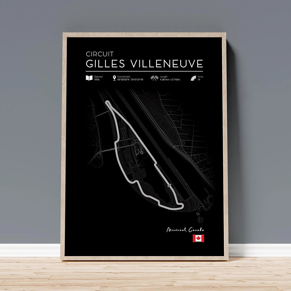 Grand Prix Circuit Poster Collection – Silverstone, Monaco & Monza