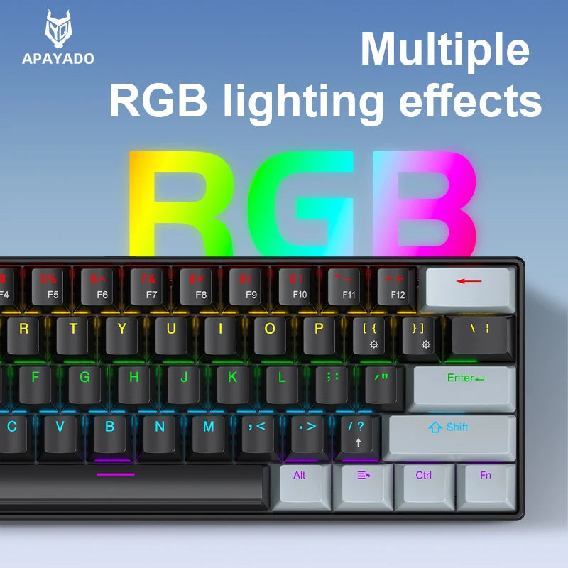 APAYADO K61 60% RGB Mechanical Gaming Keyboard