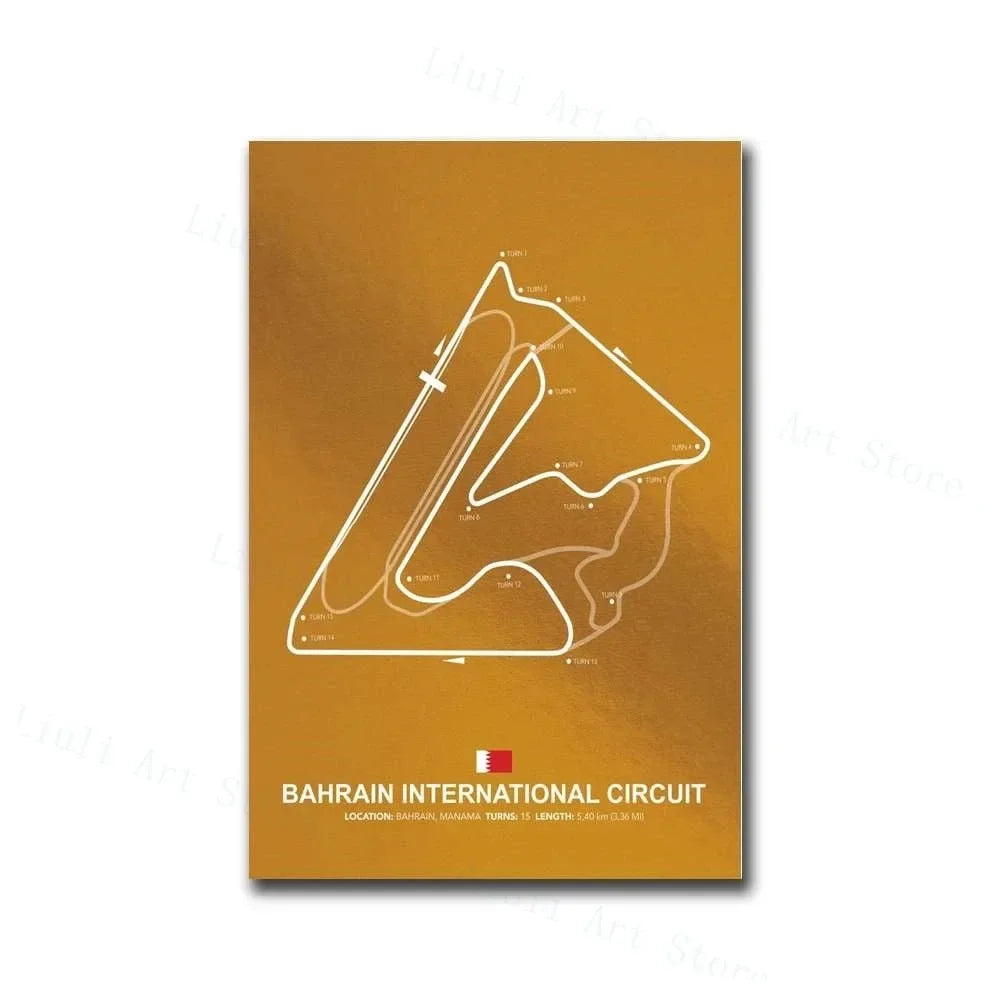 Grand Prix Circuit Canvas Poster Collection