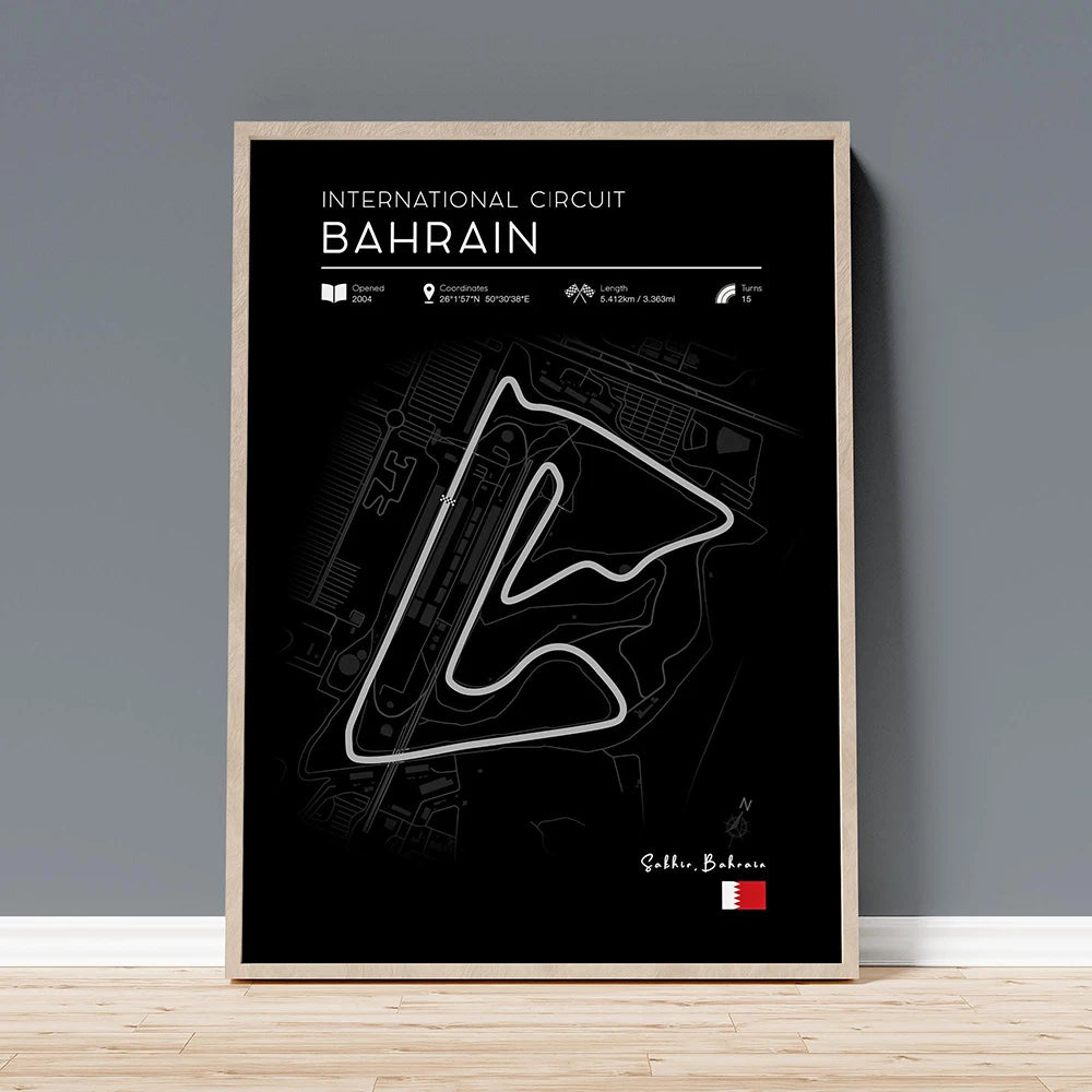 Grand Prix Circuit Poster Collection – Silverstone, Monaco & Monza