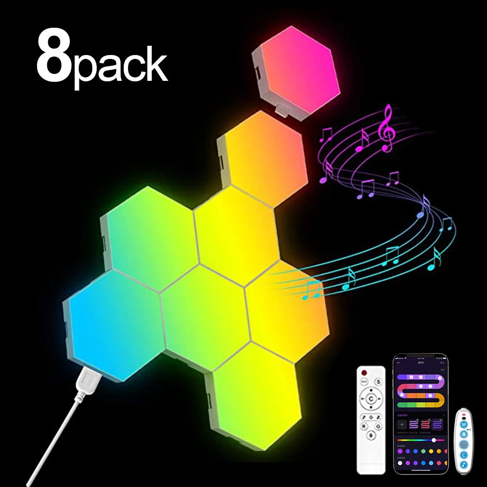 Smart RGB Hexagonal Wall Light Panels