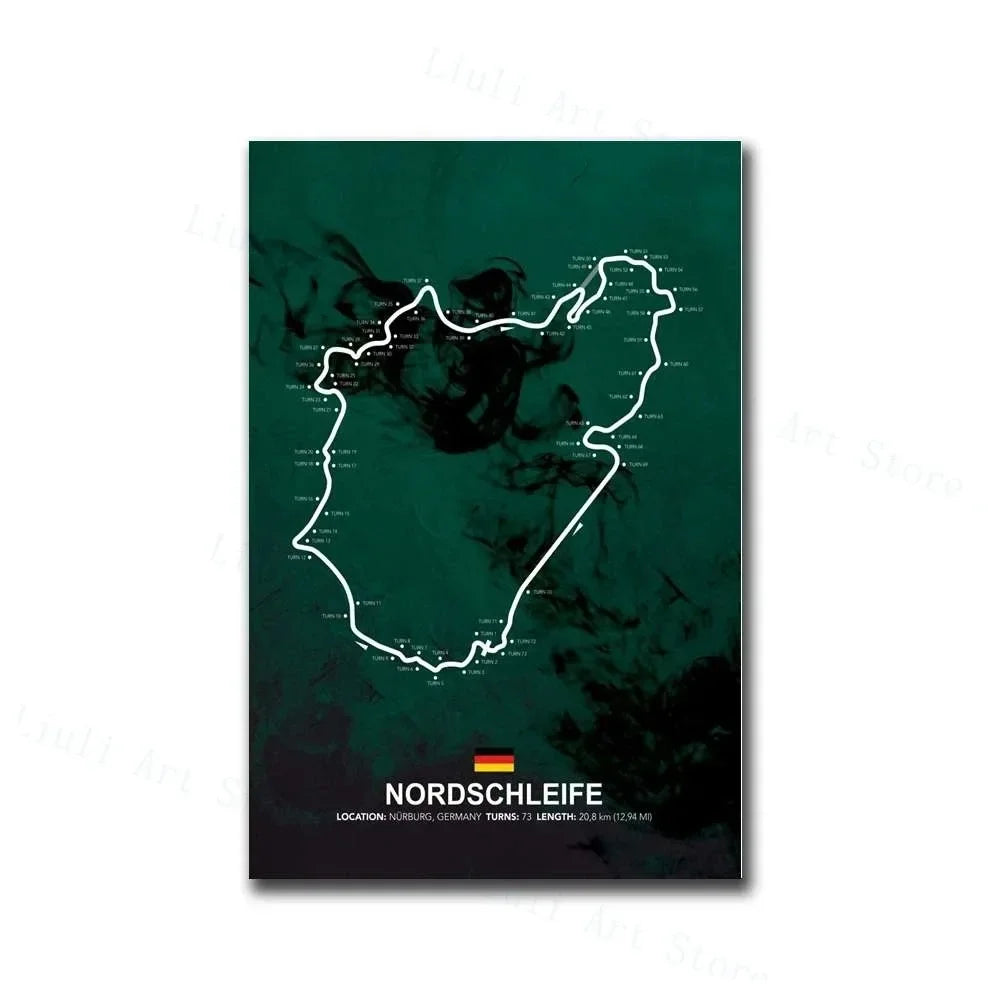 Grand Prix Circuit Canvas Poster Collection