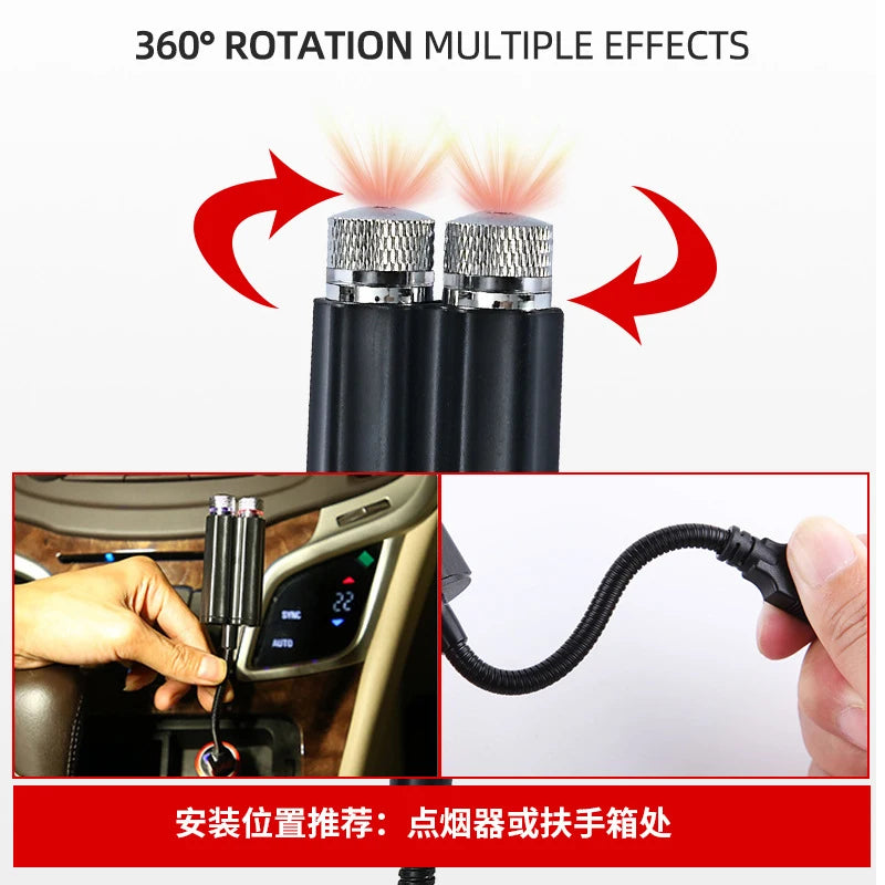 USB Car Roof Star Projector Light