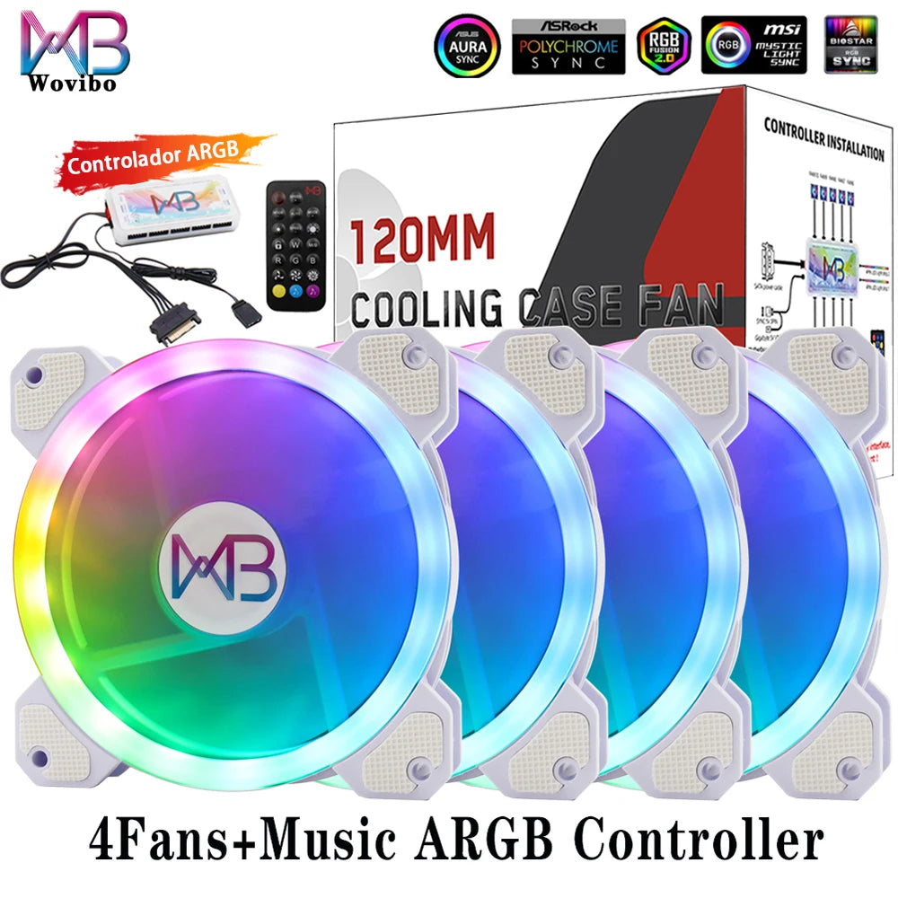 Wovibo 120mm ARGB PC Case Fan Kit