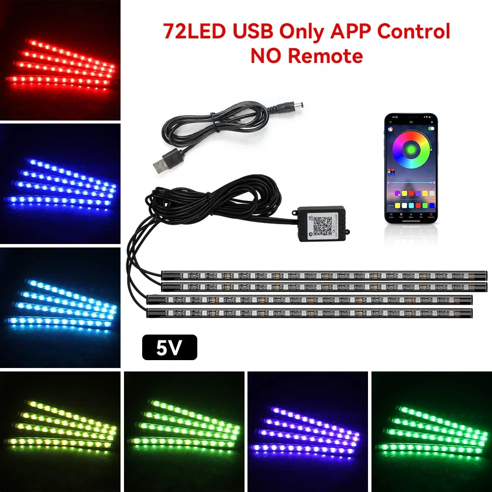 RGB Car Interior Ambient Light Kit