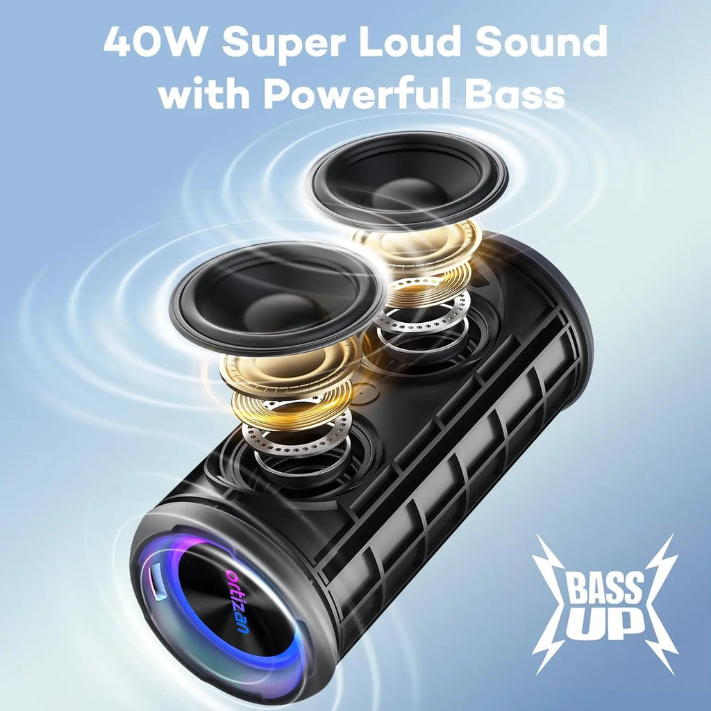 Ortizan 40W RGB Waterproof Bluetooth Speaker