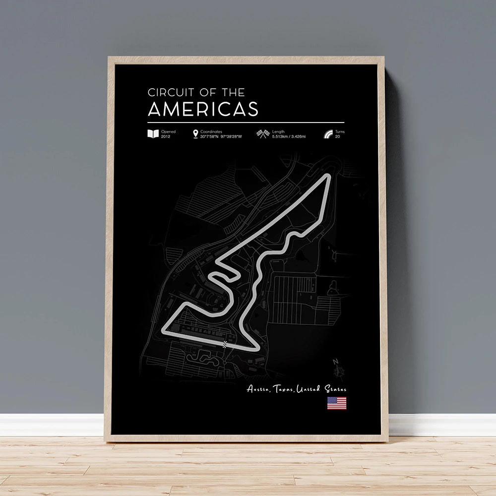 Grand Prix Circuit Poster Collection – Silverstone, Monaco & Monza