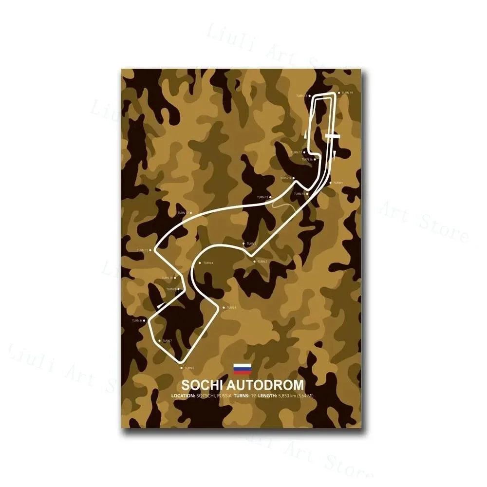 Grand Prix Circuit Canvas Poster Collection