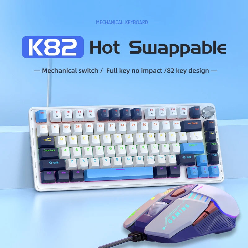75% Hot-Swap Mechanical Gaming Keyboard with Media Knob