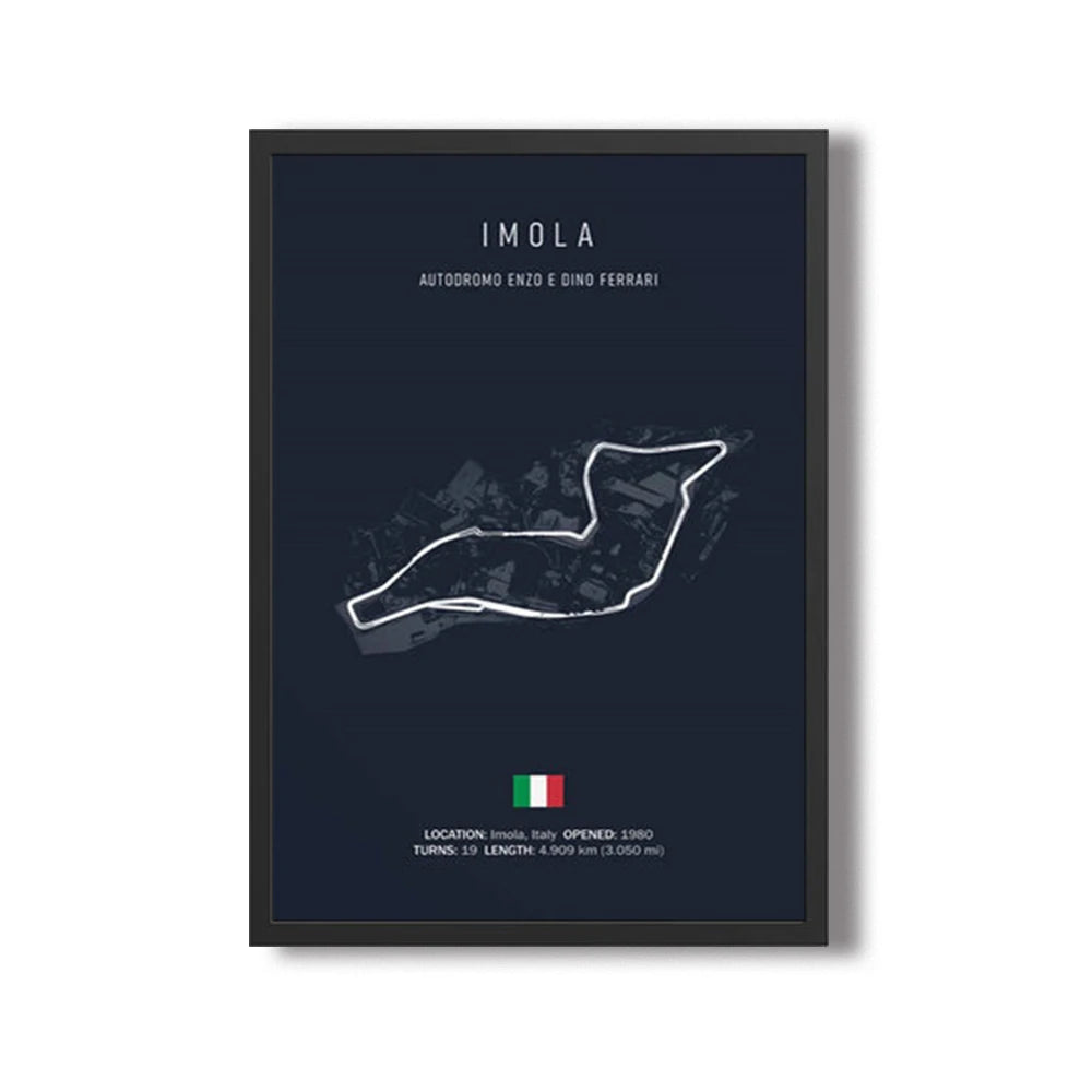 Grand Prix Circuit Map Wall Art Collection