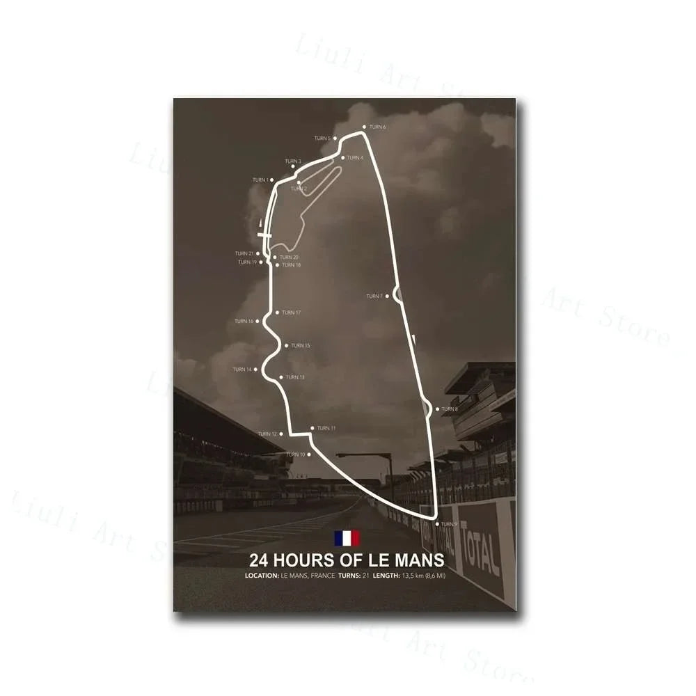 Grand Prix Circuit Canvas Poster Collection
