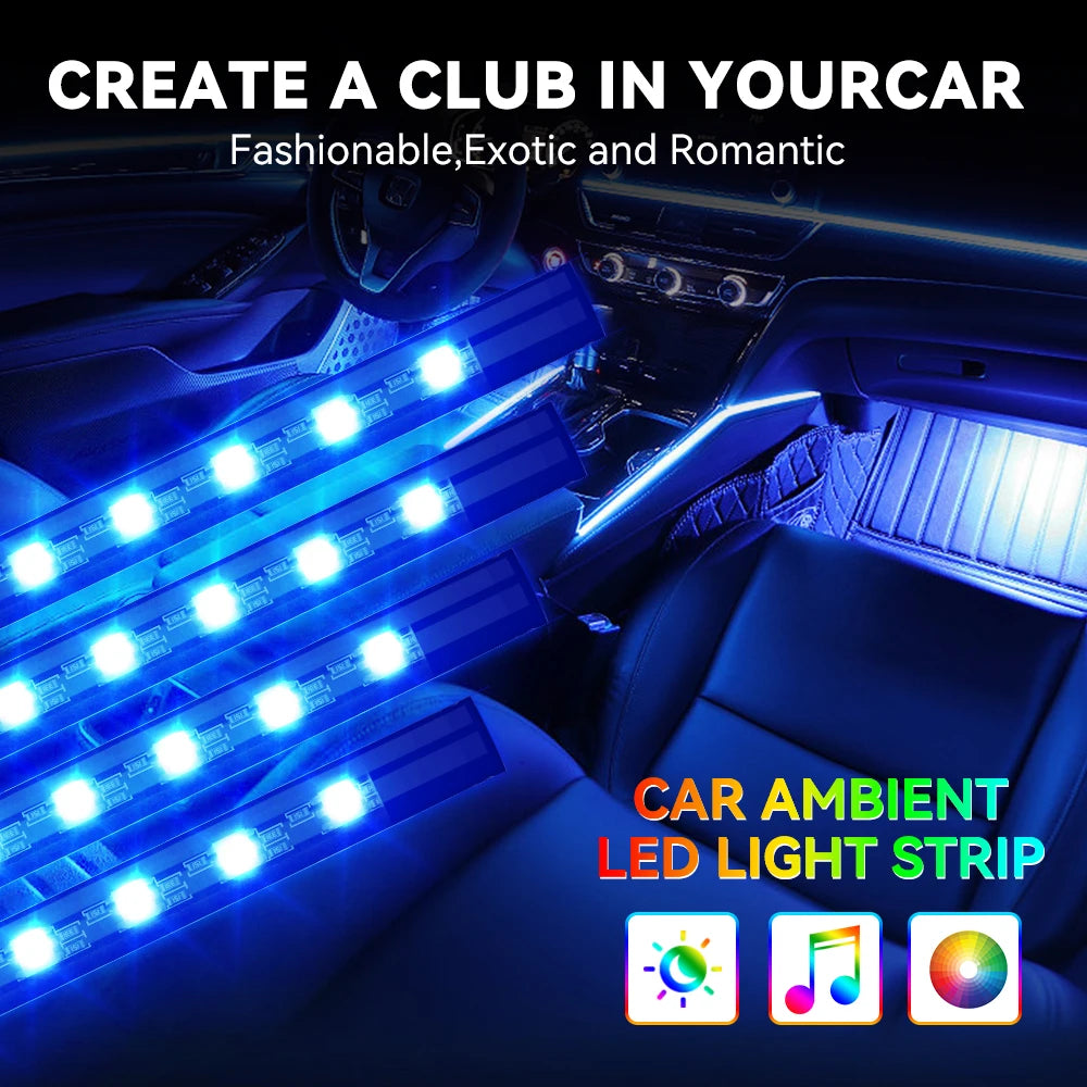 RGB Car Interior Ambient Light Kit