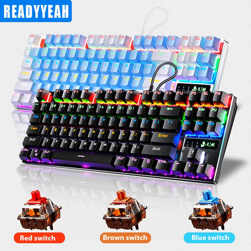 87-Key Hot-Swappable Backlit Mechanical Keyboard
