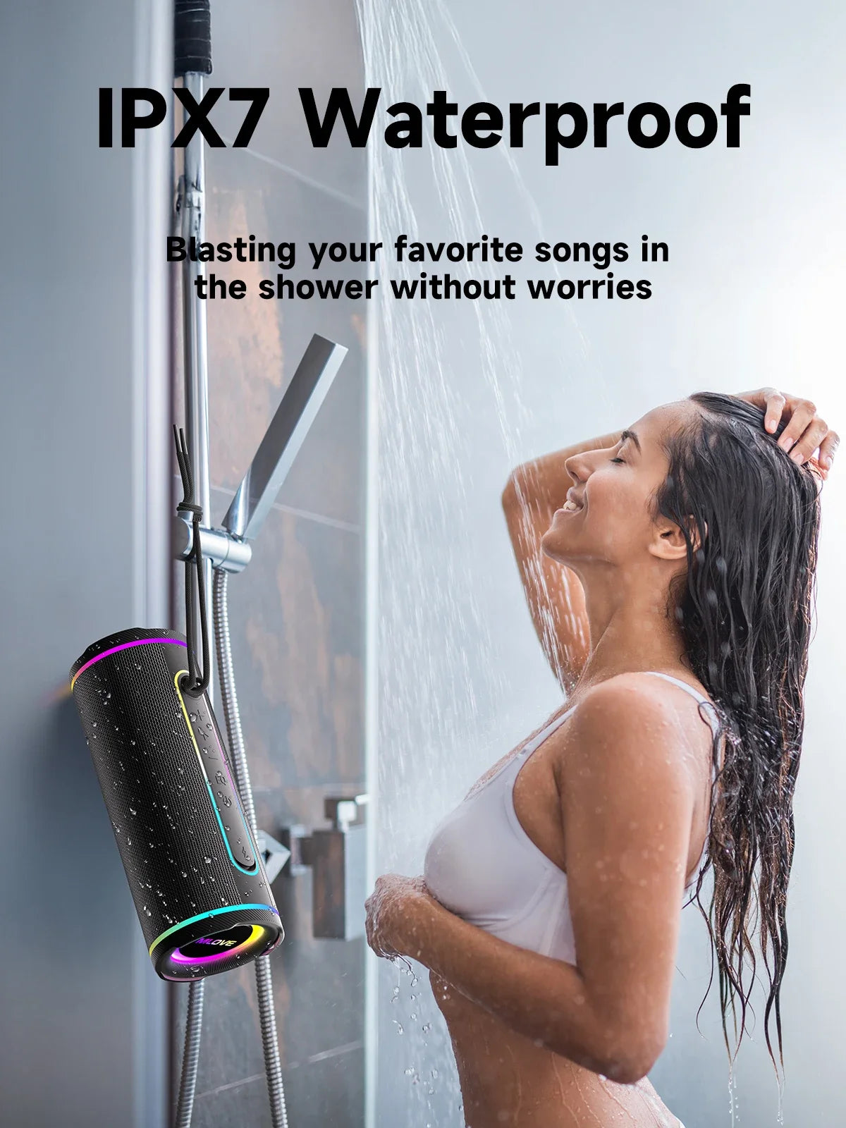 MLOVE E80 RGB Waterproof Bluetooth Speaker