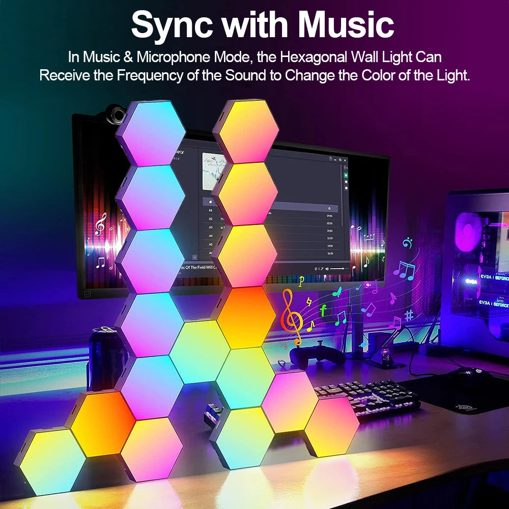 Smart RGB Hexagonal Wall Light Panels