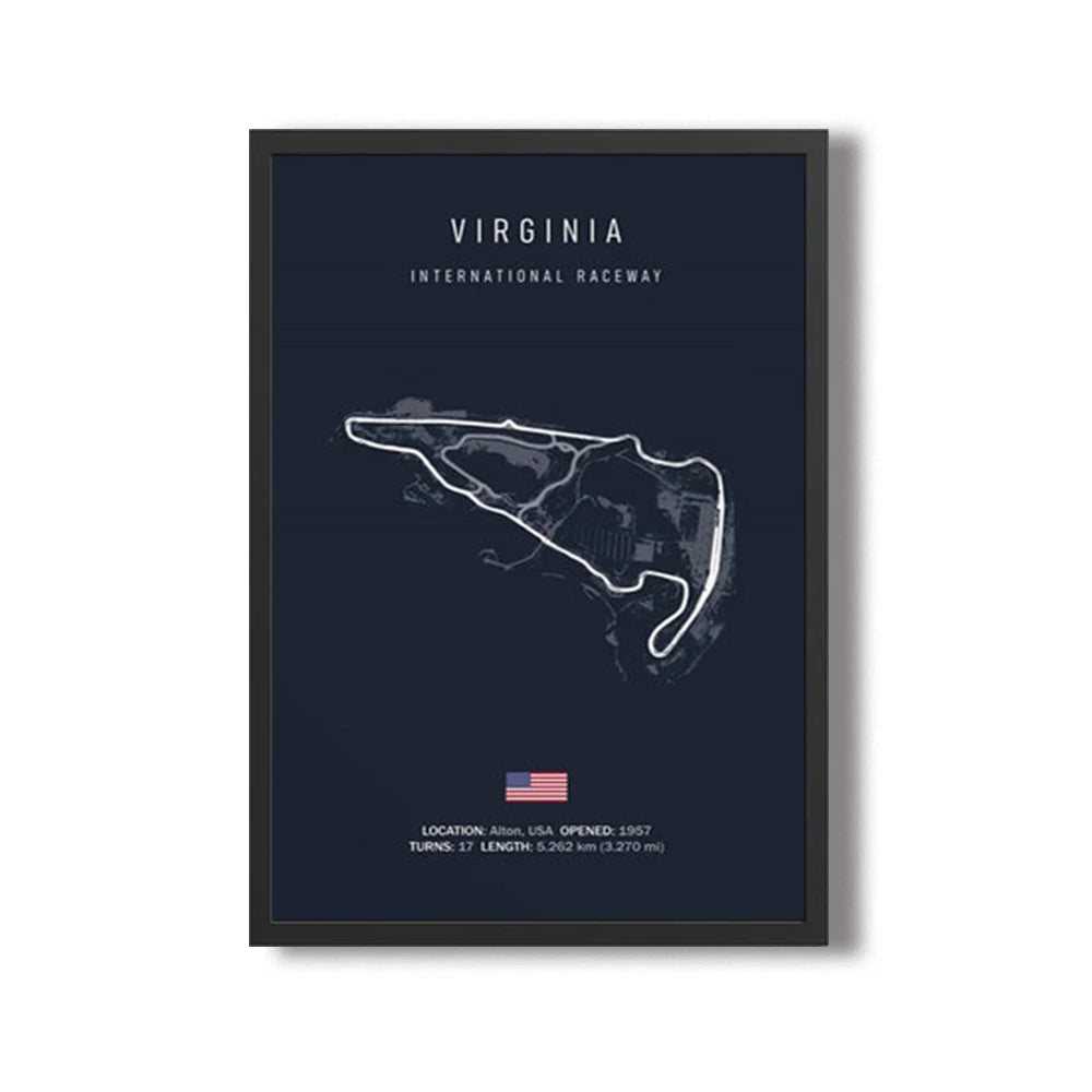 Grand Prix Circuit Map Wall Art Collection