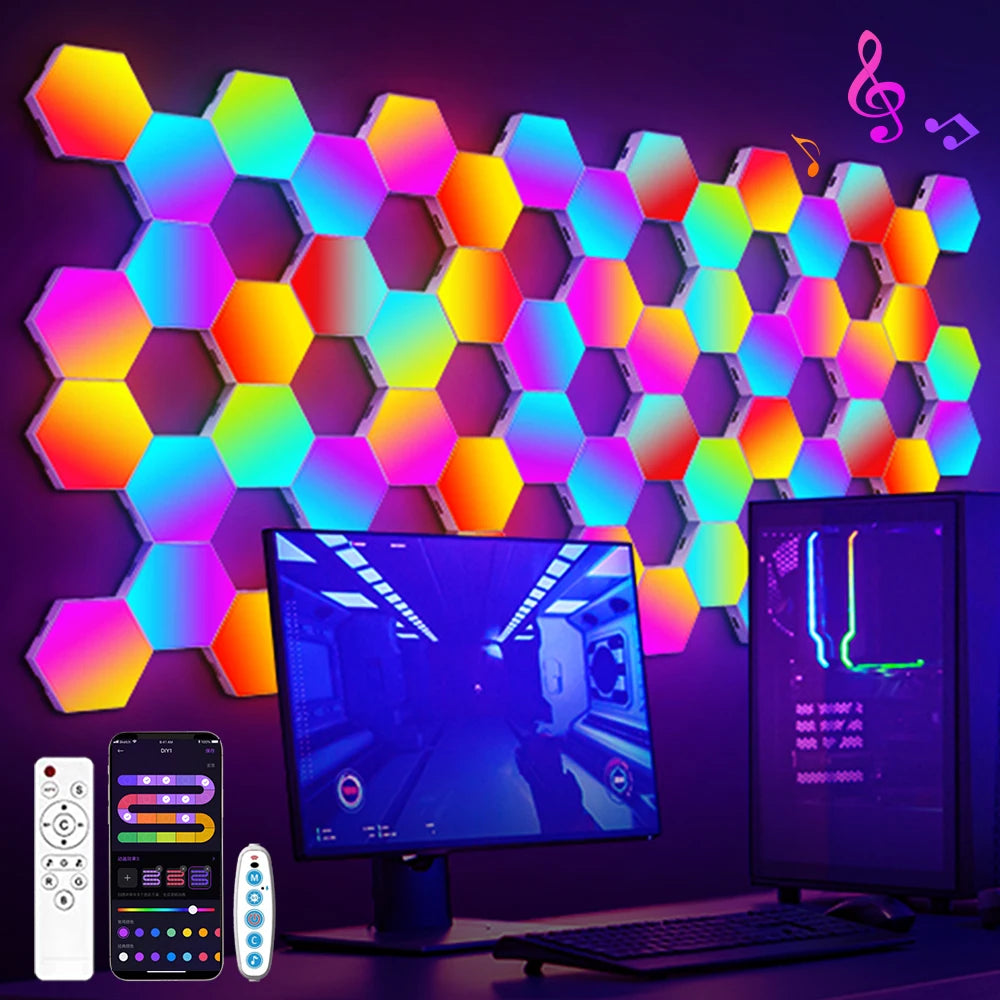 Smart RGB Hexagonal Wall Light Panels