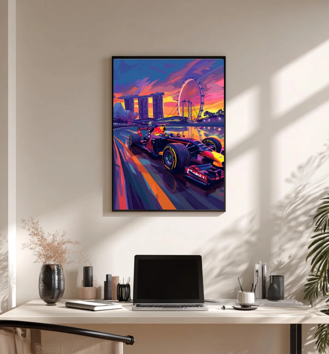 Singapore Night Race Wall Art Print