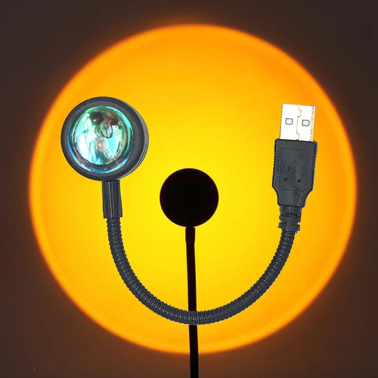 USB Sunset & Rainbow Projection Lamp