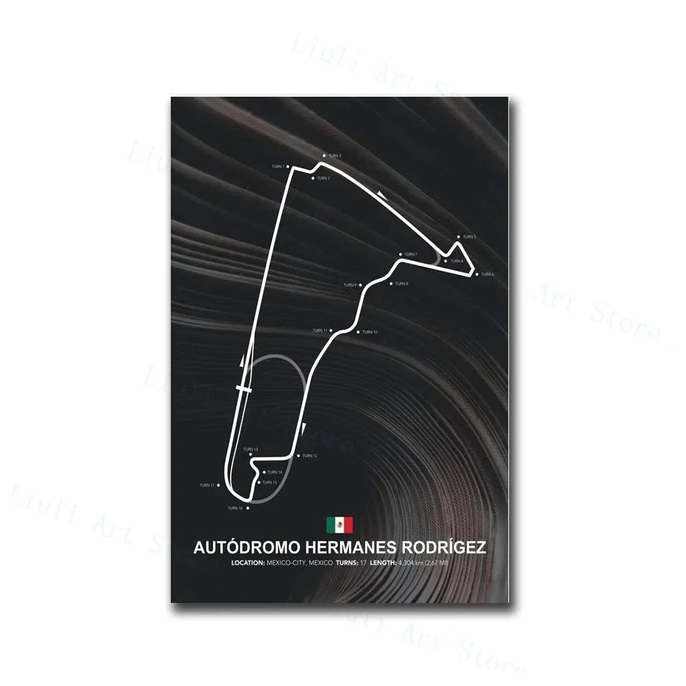 Grand Prix Circuit Canvas Poster Collection