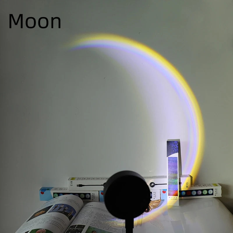 USB Sunset & Rainbow Projection Lamp