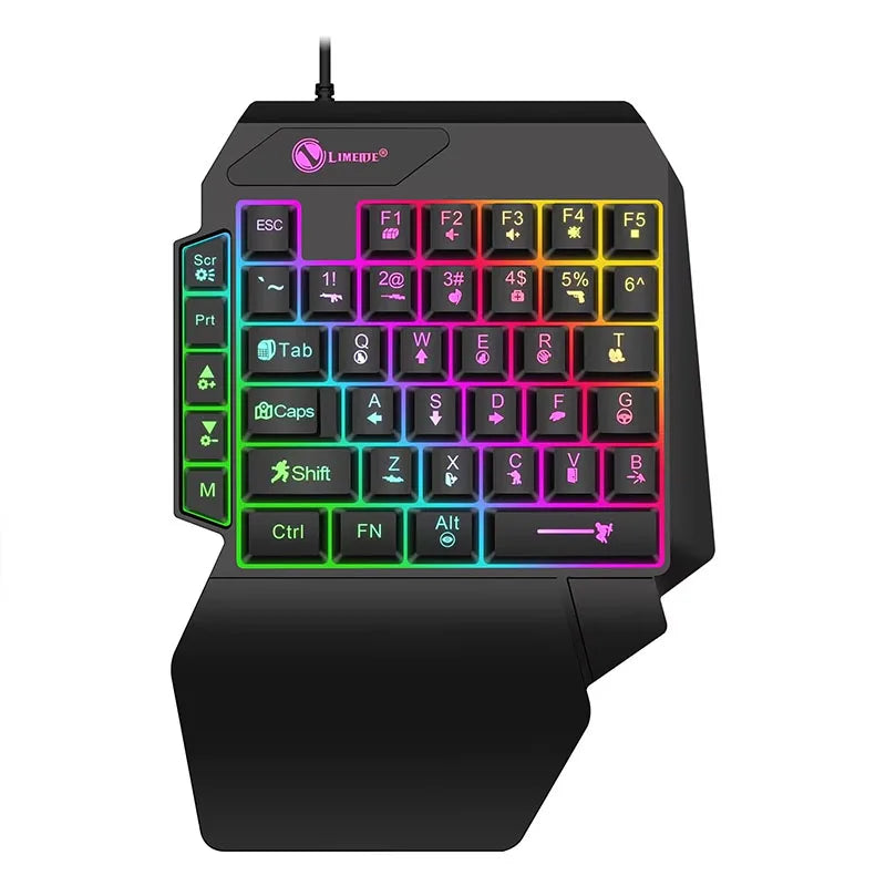 35-Key One-Handed Backlit Gaming Keyboard